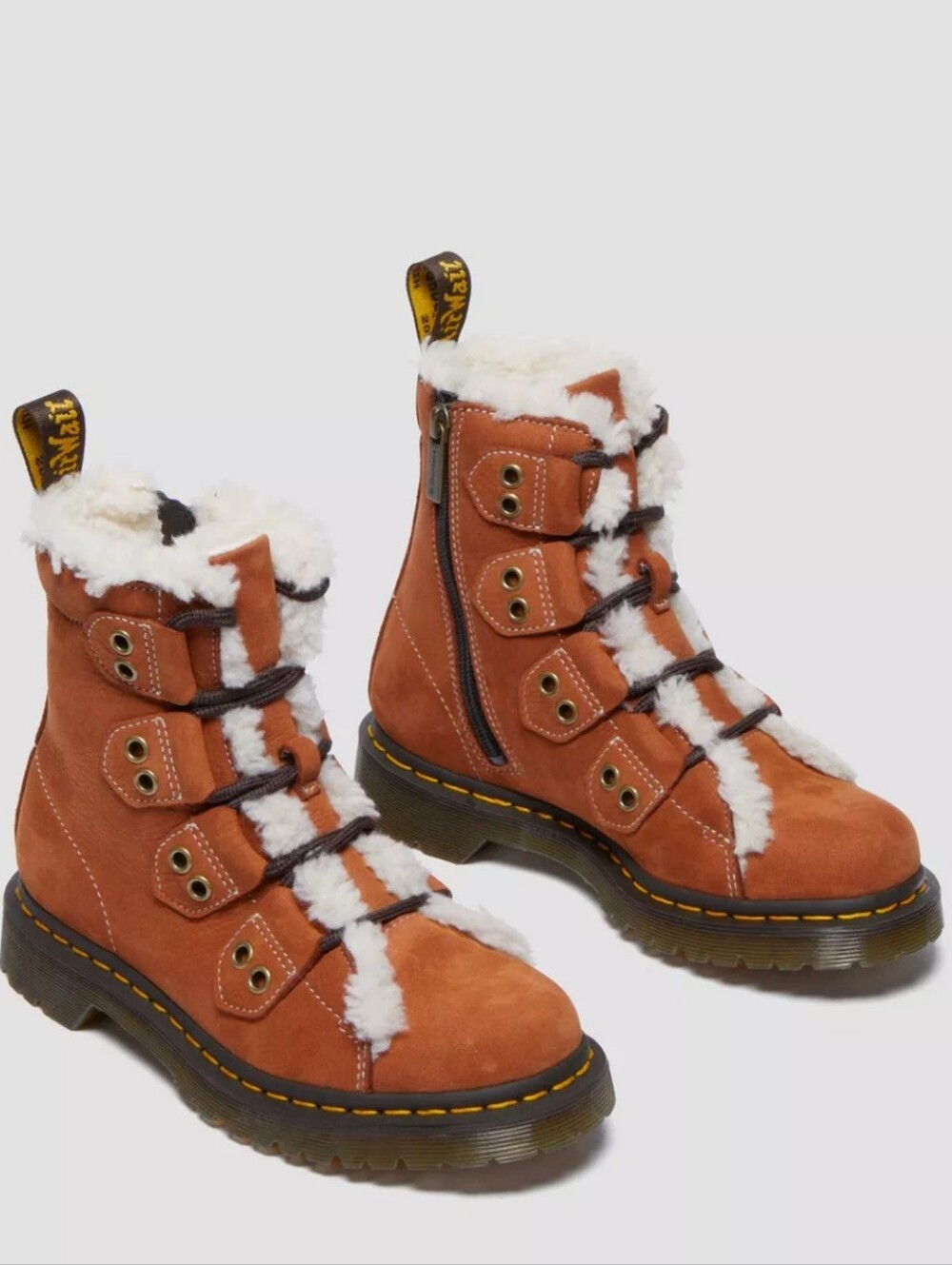 Dr. Martens 1460 Lace to Toe Fur Lined Buttersoft Lace Up Boots
